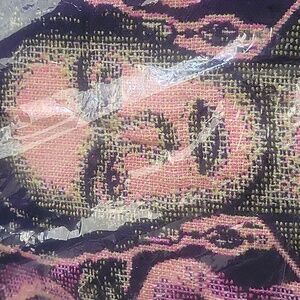 SARAPE FRIDA KHALO Purple and Pink Patterned Fabric